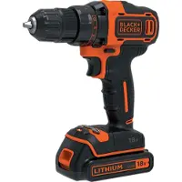 Black & Decker BLACK+DECKER BDCDD186K - Drill/driver - trådløs - 2 hastigheter - nøkkelfri borhylse 10 mm - 40 N·m - 18 V