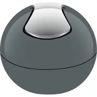 Spirella Bowl-papirkurv Med Pedal I Polystyren 1l 16x14 Cm