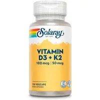 Solaray Vitamin D3+k2 Kapsler 120 Enheter