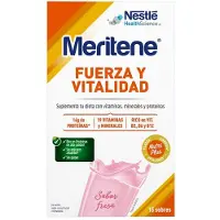 MERITENE Styrke Og Vitalitet 15x30 Gr Kosttilskudd Jordbær
