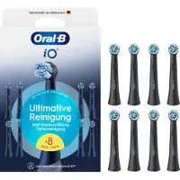 Oral-B iO Series Ultimate Clean tannbørstehoder – svarte – 8-pakning