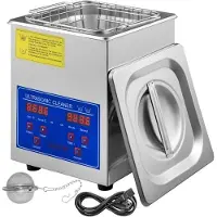 Vevor 2L ultralydrensemaskin rustfritt stål ultralydrensemaskin digital varmeovn timer smykkerens for kommersiell personlig hjemmebruk (2L)