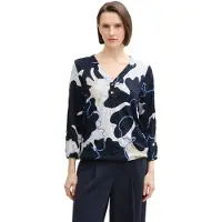 Tom Tailor V-neck Crincle 3/4 Erme Bluse