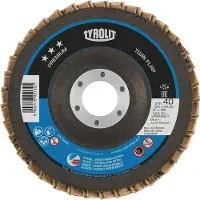 Tyrolit Lamelskive skrå PREMIUM TWIN FLAP 125x22,23 ZACA40Q-B Stål/INOX - (10 stk.)