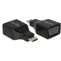 DeLOCK - Ekstern videoadapter - USB-C - VGA - svart