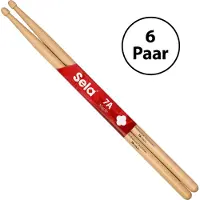 Sela Professional 7A Maple Drumsticks 6 Pack