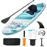 Vevor Oppblåsbart Stand Up Paddleboard, 28,5 cm x 84,5 cm x 15 cm bredt SUP-padlebrett med avtakbart kajakksete, bretttilbehør, pumpe, padleåre, finne, ryggsekk, ankelbånd og reparasjonssett, for ungd