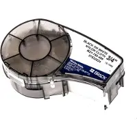 Brady B-499 - Nylon stoffetiketter, matt - svart på hvitt - rull (3/4 x 15 fot) 1 rull(er) - for BMP21, ID PAL, LABPAL (110895)