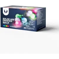 Forever Light Solar LED lyskjede MILK BALLS SFB62 6,5m 30 kuler fargerike Light