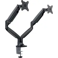 Multibrackets M Deskmount Spring Dual - Monteringssett (skrivebordsmontering) - for 2 LCD-skjermer - stål, høyverdig aluminium - svart - skjermstørrelse: 15-27