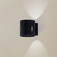 Sollux Vegglampe Topa opp/ned, svart korpus
