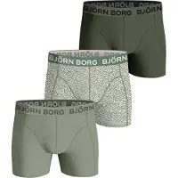 Björn Borg Boxerkalsong 3-pack, Green/Print/Green, XL