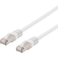 Deltaco S/FTP Cat6 patchkabel, delta-sertifisert, LSZH, 1m, hvit
