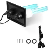 Vevor HVAC luftrenser for hele huset, 50W 5 tommer, UV UVC-lys i kanal for AC (klimaanlegg) kanal, luftskrubber med 2 erstatningspærer, HVAC UV-lys for AC-systemer