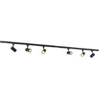 QAZQA Moderne skinnesystem med 6 sorte spotlights 1-fase 194 cm - Iconic Jeana