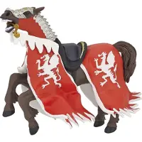 Papo Rød Drage Kongens Hest - H: 12,5 cm - - OneSize - Lekefigur