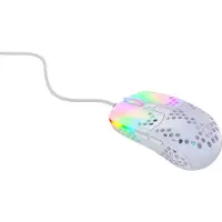 Xtrfy MZ1 - Zy's Rail - Gaming mus - Optisk - 6 - Hvit med RGB lys