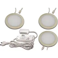 Hera LED-møbelbelysning FAR 68 3 stk stål 4W 940
