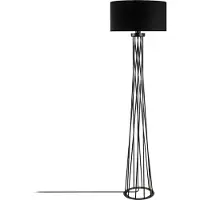 Opviq Gulvlampe Tall 13470, svart, lerret, høyde 175 cm