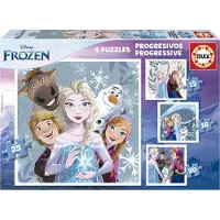 Educa Puslespill - 4 forskjellige - Frost - - OneSize - Puslespill