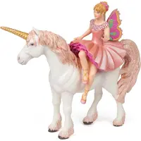 Papo Alv Ballerina & Enhjørning - H: 15 cm - - OneSize - Lekefigur
