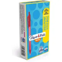 Papermate InkJoy 100 RT, Klips, Uttrykkbar kulepenn med hengefeste, Rød, 20 stykker, Medium