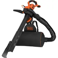 Black & Decker BEBLV301-QS, Ryggsekk løvblåser, 206 km/t, 404 km/t, 268 m³/t, 72 l, Sort, Oransje