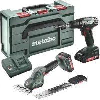 Metabo Verktøypakke Combo Set 18V BS 18 + SGS 18 LTX Q med 2 x Li-Power-batterier og lader SC 30 i metaBOX 165 L