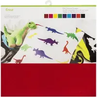 Cricut - Håndverksmateriale - 305 x 305 mm - 10 ark - rød, rosa, gul, grønn, blå, turkis, oransje, svart, hvit - filt