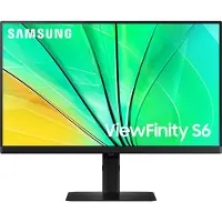 Samsung ViewFinity S6 S24D600EAU - LED-skjerm - 24 - 2560 x 1440 QHD @ 100 Hz - IPS - 350 cd/m² - 1000:1 - HDR10 - 5 ms - HDMI, DisplayPort - svart