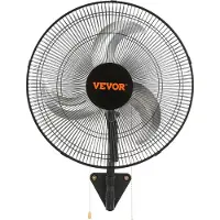 Vevor veggvifte, 17,5 tommers veggvifte 4000 CFM, 3 hastigheter, vifte for bolig og næringsbygg for kjøling av lagerbygninger, drivhus, verksteder, terrasser og kjellere, svart