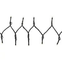 Nedis SmartLife - Stringlys - LED - 10 LEDs/m - 2.21 W - klasse G - varmt hvitt lys - 2700-3000 K - svart - for P/N: PEBX01OG, PESTD01OG