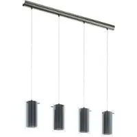 Eglo PINTO tekstil pendel/bordlampe 4L E27 BS/GRÅ/KLAR