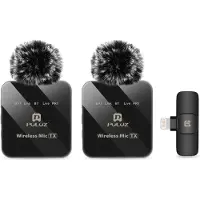 24hShop Puluz Trådløse mikrofoner med mottaker for iPhone / iPad
