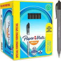 Paper Mate Inkjoy 100 Retractable Triangular Black Box Of 80+20 Penn 100 Enheter
