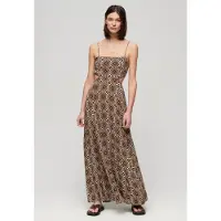 Superdry Sheered Back Ermeløs Lang Kjole