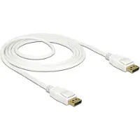 DeLOCK - DisplayPort-kabel - DisplayPort (hann) til DisplayPort (hann) - DisplayPort 1.2a - 1.5 m - 4K-støtte - hvit