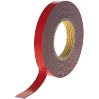 3M 4991, Monterings tape, Rød, Innendørs, Inne & Ute, Utendørs, Fotoark kartong, Keramik gjenstander, Glass, Metall, Plast, Stein, Tre, 2,3 mm, Blister