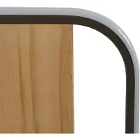 LINDBY LED-gulvlampe Romilda, grå, tre, høyde 122 cm