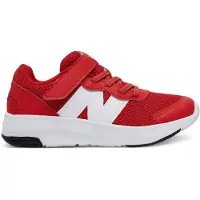 New Balance unisex for kids. PT578V1 578v1 Bungee Lace Shoes red (28), Flat, Laces, Velcro, Casual, Sport, Multisport, children's fashion
