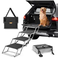 Vevor Hundetrapp for biler 4-trinns sammenleggbare hundetrinn Aluminium Laster opp til 250 lbs