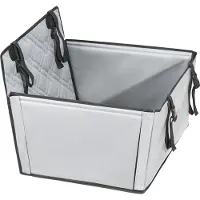 Vevor hundesete, vanntett hundesete for bil med støtteramme, kjæledyrsete med klipsbar sikkerhetsbånd, hundeseng for liten, mellomstor og stor hund opptil 18 kg, grå