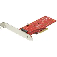 StarTech.com Startech M2 PCIe SSD Adapter - x4 PCIe 3.0 NVMe / AHCI / NGFF / M-Key - Low Profile and Full Profile - SSD PCIe M.2 Adapter (PEX4M2E1) - Grensesnittsadapter - M.2 - Expansion Slot to M.2 - M.2 Card -