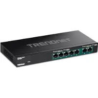 Trendnet TPE TG327 - Switch - ikke-styrt - 5 x 10/100/1000 (PoE+) + 2 x 10/100/1000/2.5G (PoE+) - veggmonterbar - PoE+ (70 W) - TAA-samsvar
