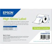 Epson - Høyblank - permanent akryl-adhesiv - mikroporøs - hvit - A4 (210 x 297 mm) 776 etikett(er) (4 rull(er) x 194) stanseskårne etiketter - for ColorWorks CW-C6500Ae, CW-C6500Pe