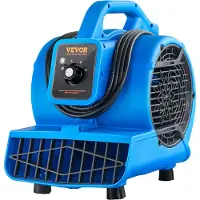 Vevor gulvblåser, 1360 o/min 600 CFM, luftflytter for tørking og kjøling, bærbar teppetørkervifte med 4 blåsevinkler, 3-trinns justering, for renhold, hjem, rørleggerarbeid, kommersiell bruk