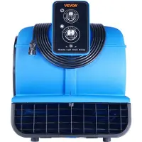 Vevor gulvblåser, 1250 o/min 2600 CFM, luftflytter for tørking og kjøling, bærbar teppetørkervifte med 4 blåsevinkler, timer, justering av 3 hastigheter, for renhold, hjem og kommersiell bruk
