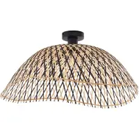 QAZQA Art Deco taklampe sort bambus 60 cm - Alka