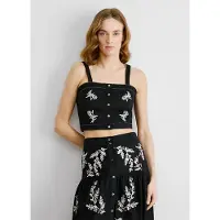 Pepe Jeans for woman. PL305051 Earby cotton poplin top black (M), Casual, Sleeveless / Straps