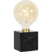 Calex Square Marble bordlampe, svart